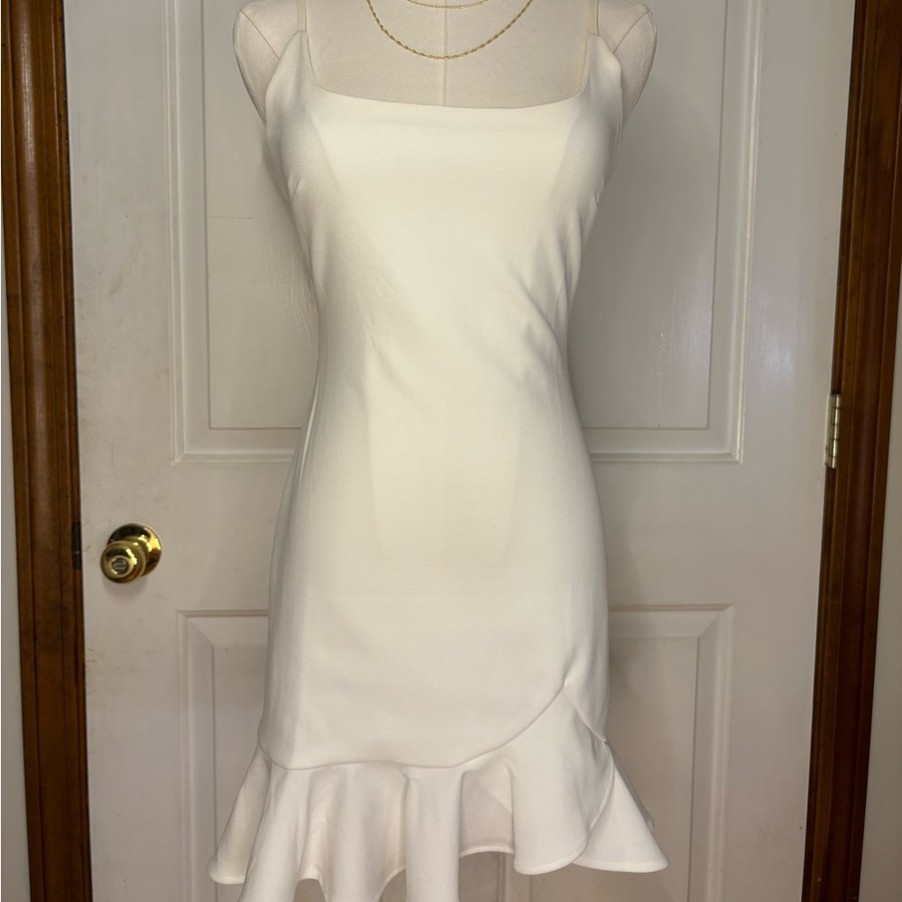 White Fox Boutique White Ruffled Mini Dress